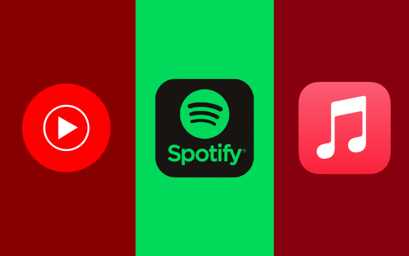 Lee más sobre el artículo Spotify vs Apple Music vs YouTube Music: ¿Cuál es la mejor opción para ti?