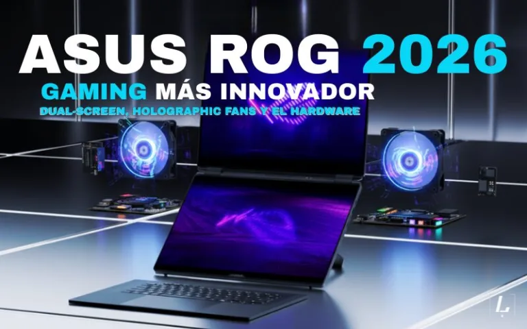 Blog ladinoit.com ASUS ROG 2026 — Dual-Screen, Holographic Fans y el Hardware Gaming más Innovador