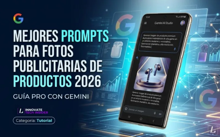 Mejores prompts para fotos publicitarias de productos 2026 con Gemini (Guía PRO) - ladinoit.com