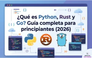 Lee más sobre el artículo ¿Qué es Python, Rust y Go? Guía completa para principiantes (2026)