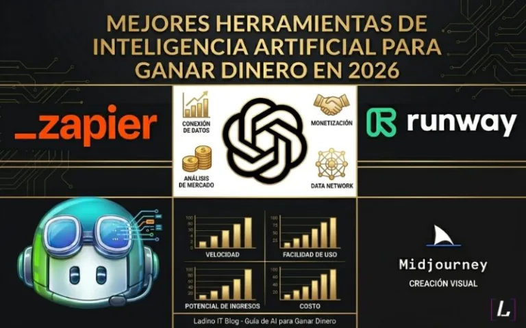 Mejores herramientas de inteligencia artificial para ganar dinero en 2026-ladinoit.com