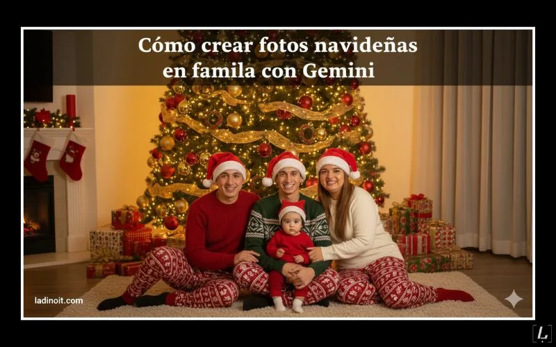 Lee más sobre el artículo Cómo crear fotos navideñas en familia con Gemini: paso a paso de prompts efectivos